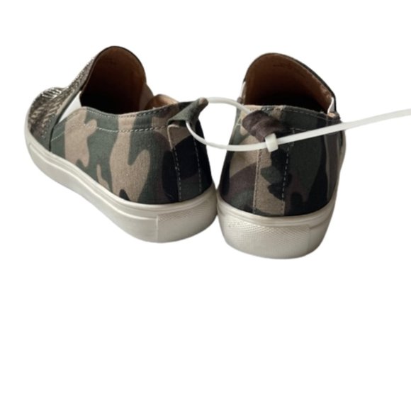 Women's Slip on Sneakers Camouflage with Rhinestones Nicole Miller. Size 6 New - Picture 6 of 9